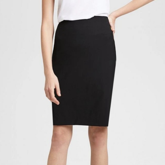 None Dresses & Skirts - Black pencil skirt with black flowers